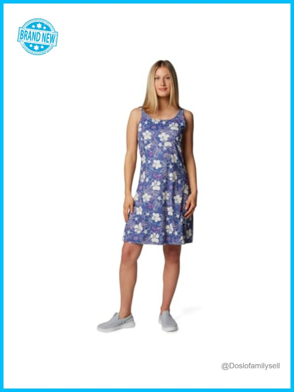Columbia PFG Freezer III Dress UPF 30 Sweat Activated Cooling A-Line Knee-Length